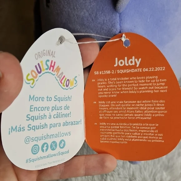 Squishmallows 8" Fuzzy Belly Joldy - Picture 5 of 6